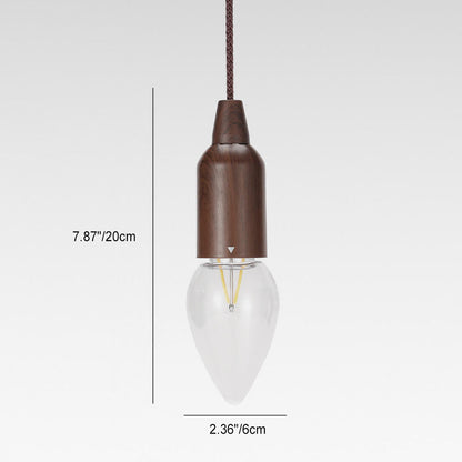Retro Portable Waterproof Wood Cone Battery USB 1-Light Camping Outdoor Light | Skanto