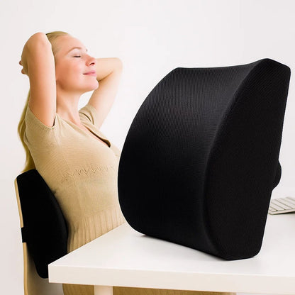 DriveEase | Lumbar Support Pillow for Car - Memory Foam Relief - Breathable Mesh - Ideal for Commuting and Long Drives Karnz