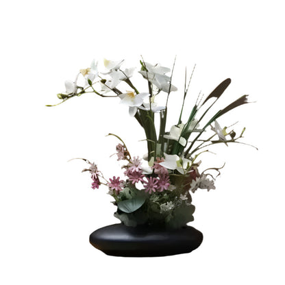 Frendorf | OrchidElegance Artificial Orchid Assortment – Lifelike Flower Arrangement in a Modern Vase