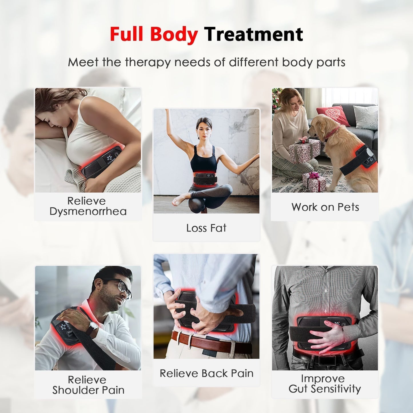 Skanto | Skanto Home Infrared Red Light Therapy Belt Pad for Pain Relief with 60 LEDs