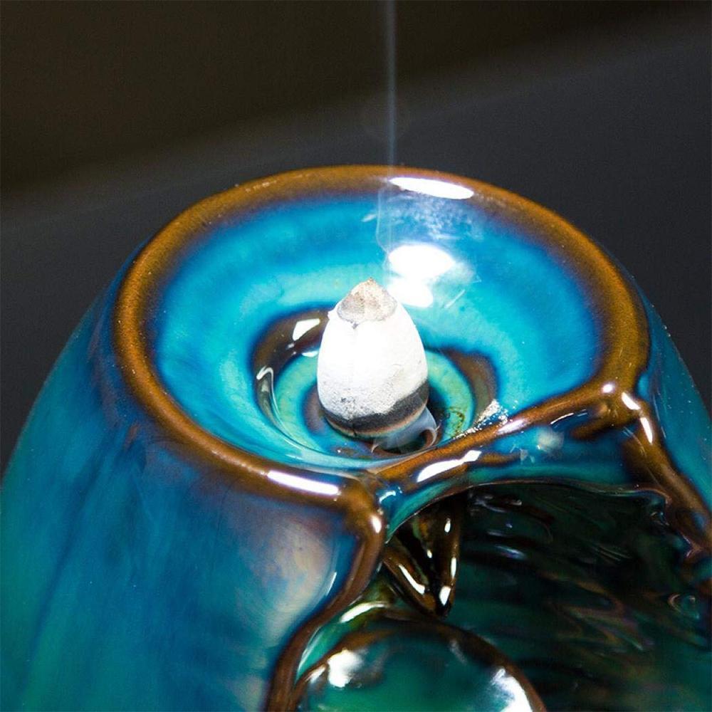 Skanto | ZenFlow - Handmade Incense Holder with Mesmerizing Waterfall Effect