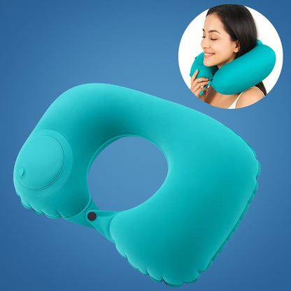 TravelThrive | Inflatable Travel Neck Pillow – Adjustable Firmness – Soft Velvet Cover – Neck Pain Relief – Compact for All Journeys Bowlift