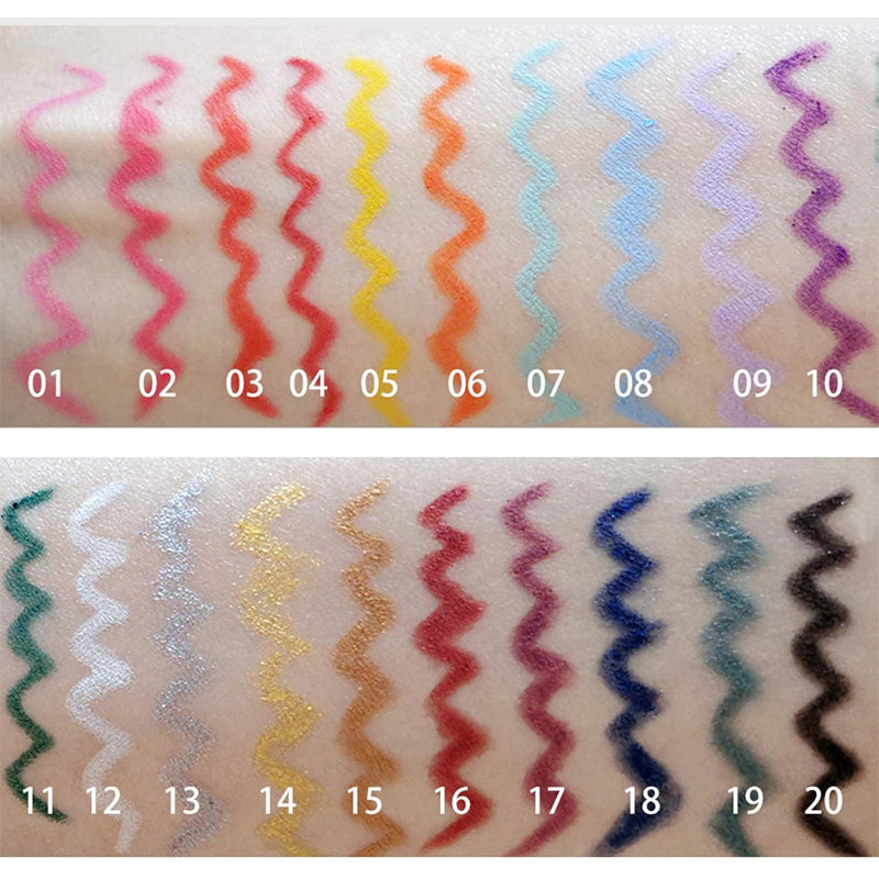 20 PCS Colored Eyeliner Pencil Set | Bowlift