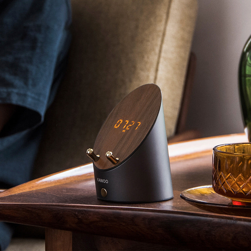 BowLift | Wireless Induction Bluetooth Desktop Mini Speaker, with Clock, Alarm, Phone Holder, No Bluetooth Connection Required