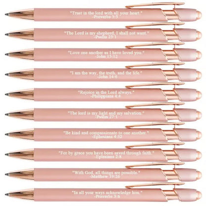 BowLift | ️Premium Comfort Bible Verse Pens – 10 pcs