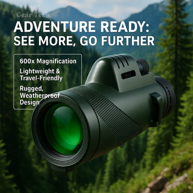 Skanto | Compact 600x Ultra-Zoom Monocular | HD Lens, Lightweight & Perfect for Hiking, Bird Watching, and Sporting Events