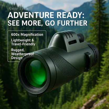Skanto | Compact 600x Ultra-Zoom Monocular | HD Lens, Lightweight & Perfect for Hiking, Bird Watching, and Sporting Events
