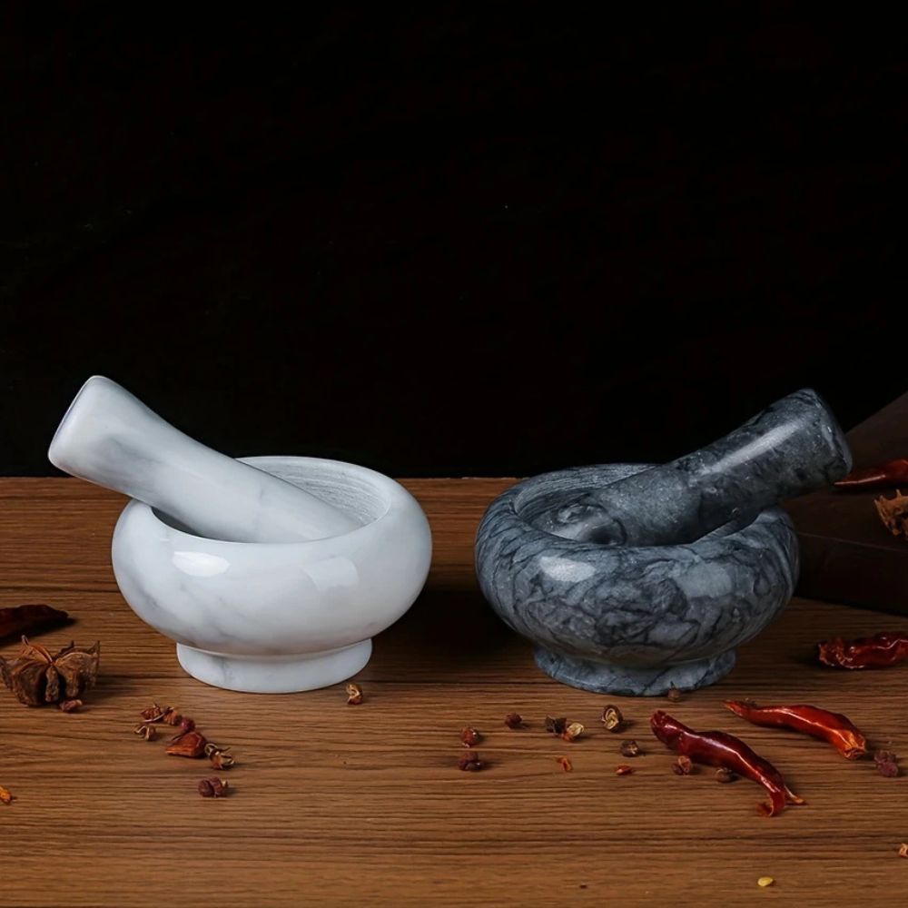 BowLift | Marble Mortar and Pestle Set
