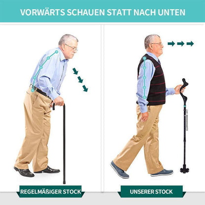 Foldable and retractable walking stick