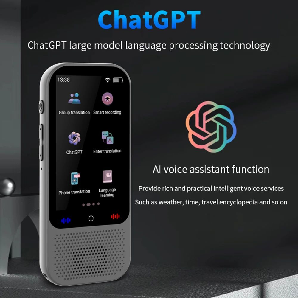 BowLift | S80 Pro Portable Language Translator – 138 Language Voice Translation, 16 Offline Modes & ChatGPT Integration