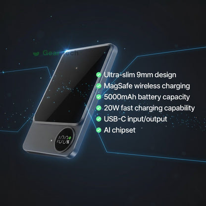 Skanto | Slim Magnetic Fast Charger Power Bank – Wireless, High-Capacity Backup Battery for All Devices