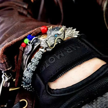 Skanto | Silver Handmade Dragon Chain Bracelet