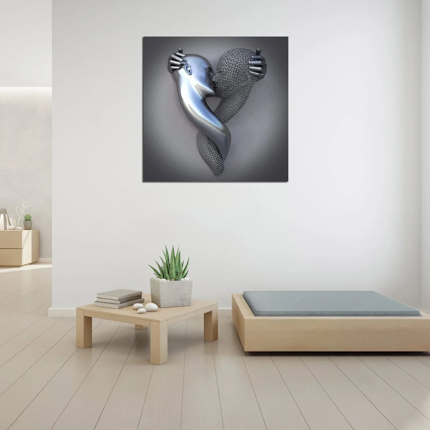 Skanto | Love Canvas with Elegant Metal Figure in Modern Design