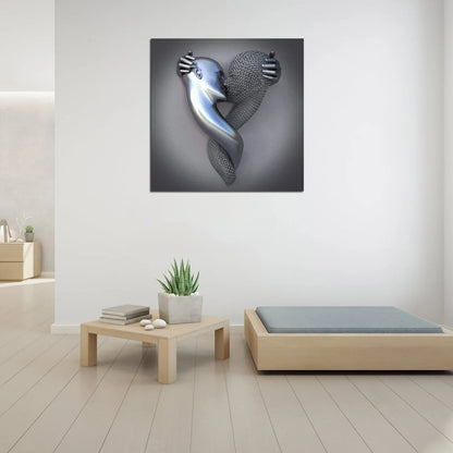 Skanto | Love Canvas with Elegant Metal Figure in Modern Design