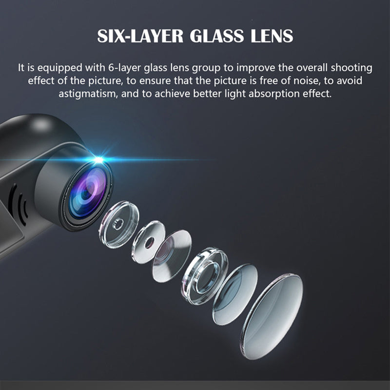 BowLift | 1080P HD Mini ADAS Dashcam with 360° Rotating Function