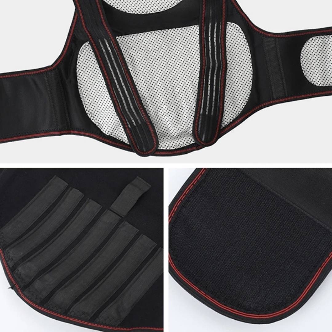 BowLift | Self-Heating Back Support Brace | Adjustable Heated Posture Corrector for Back Pain Relief & Improved Posture