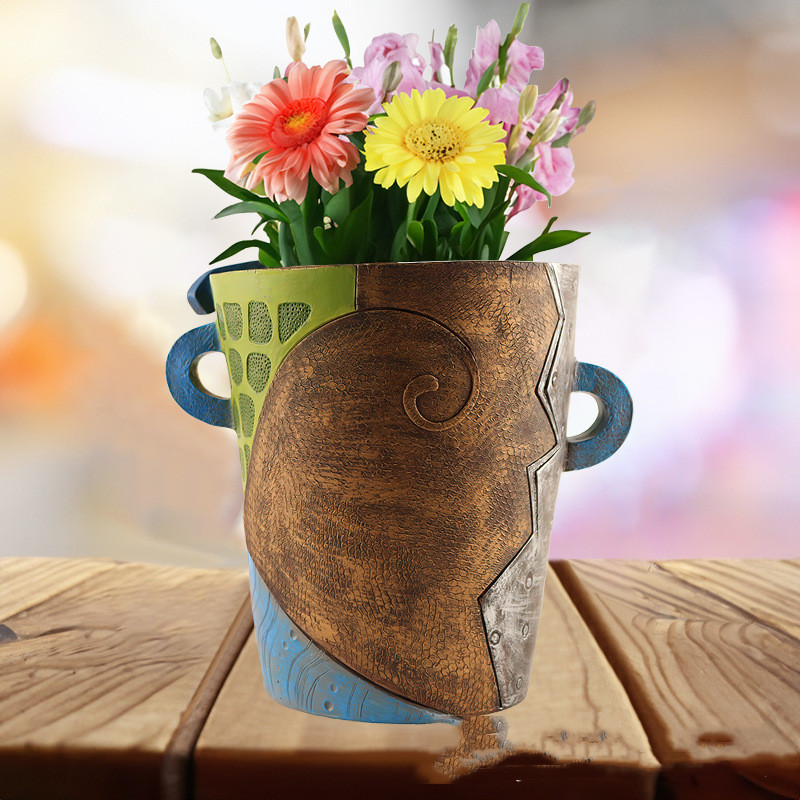 Skanto | Colorful Face Flower Pot – Creative Decoration for Home and Garden