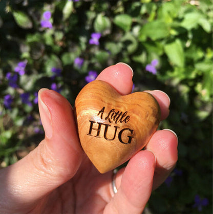 BowLift | Small Pocket Hug Wooden Heart Token