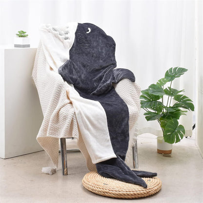 Plush Shark Blanket Hoodie – Comfortable wearable blanket