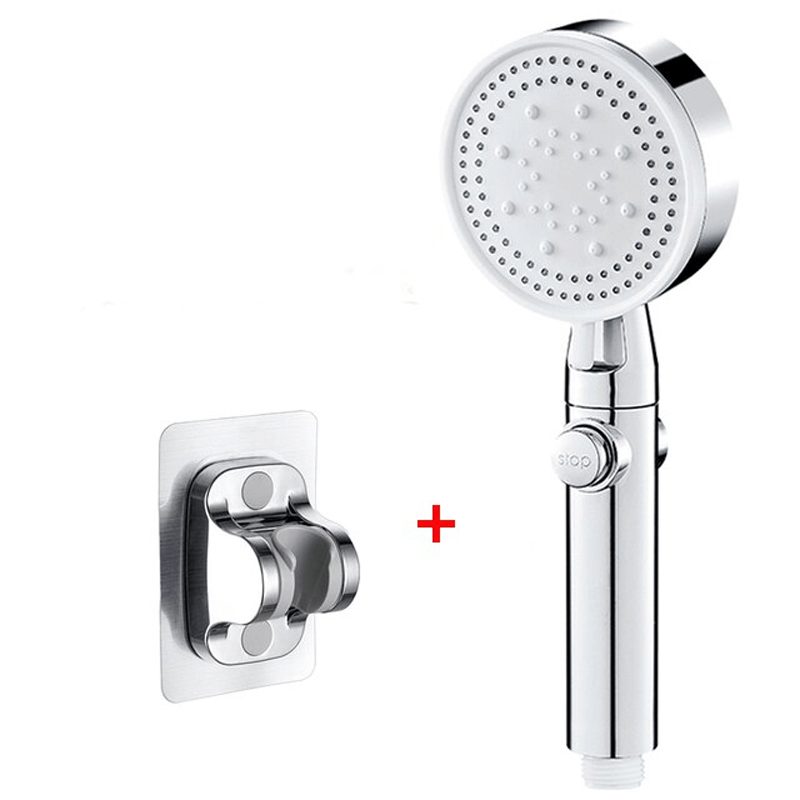 FlowControl Shower Head with 5 Settings and Push Button | Skanto