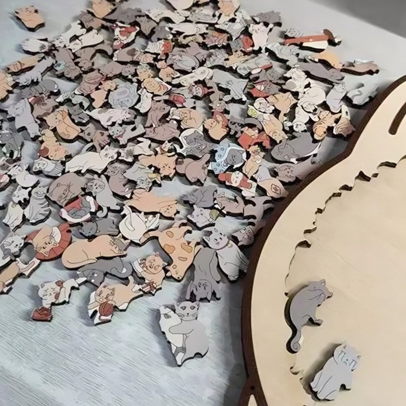 Skanto | 135-Piece Wooden Cat Puzzle