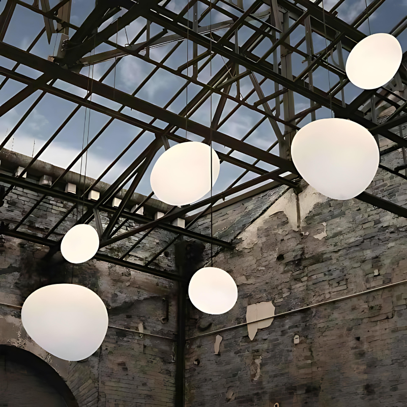 Skanto | Elegant Glass Pebble Pendant Light