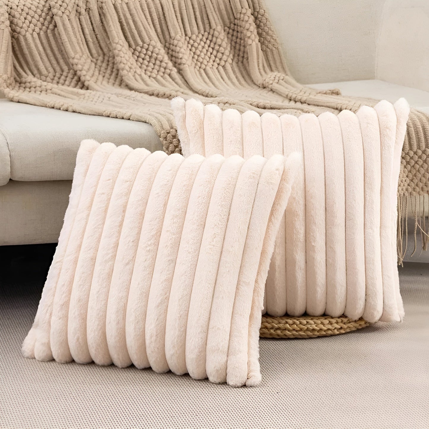 Soft decorative cushion cover – cozy and comfortable | Ideal for sofa and bed | Karnz