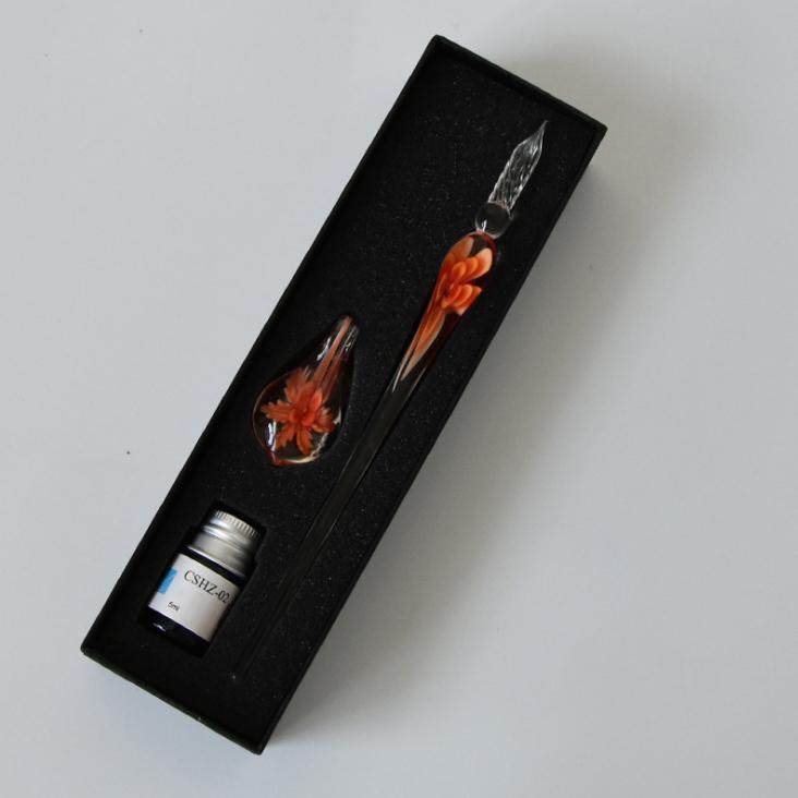 Skanto | Glass Calligraphy Pen Set with Ink and Pen Holder