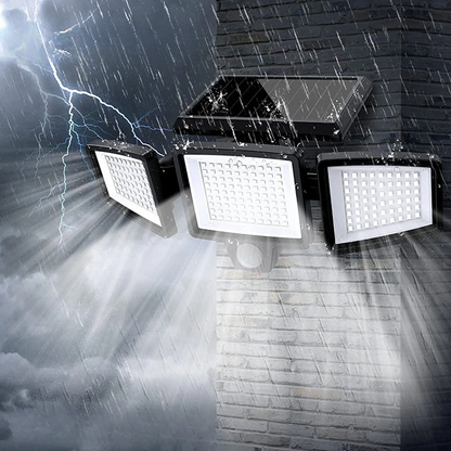 Solar-powered security light with motion sensor – LED outdoor floodlight for house and garden | Brehn
