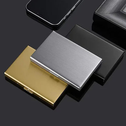 Ultra-thin card case with anti-theft and anti-demagnetization protection