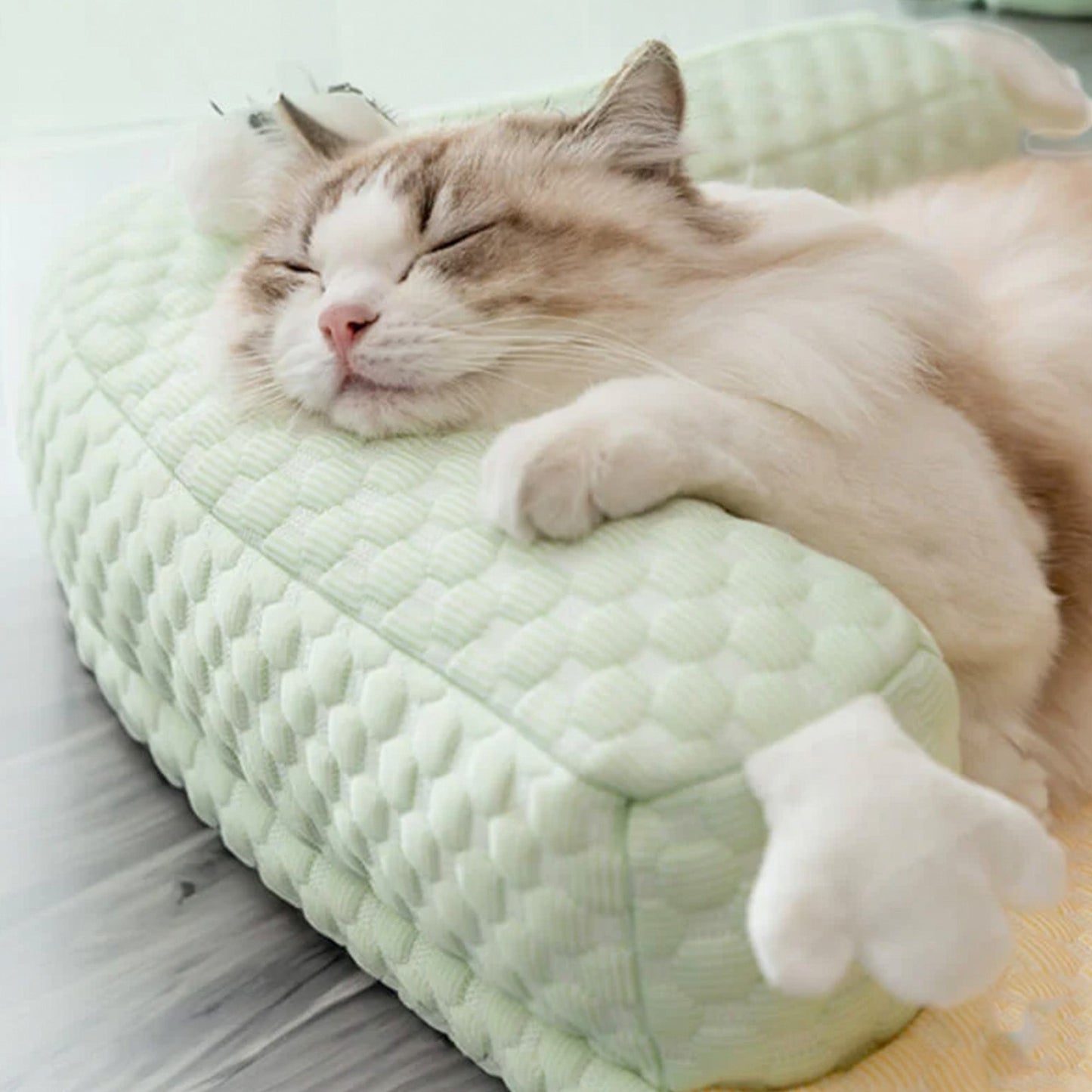 Cooling Pet Bed with Neck Protection Breathable Supportive Washable | Brehn