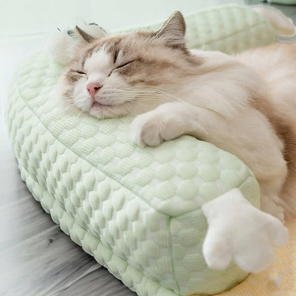 Cooling Pet Bed with Neck Protection Breathable Supportive Washable | Brehn