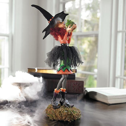 Frendorf | Halloween Figurine | Handmade Witch Decoration | Resin