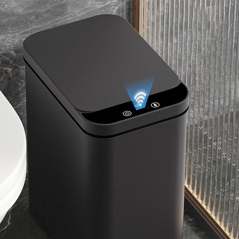 Skanto | Set of 2 Smart Sensor Trash Cans - Touchless and Compact (Black)