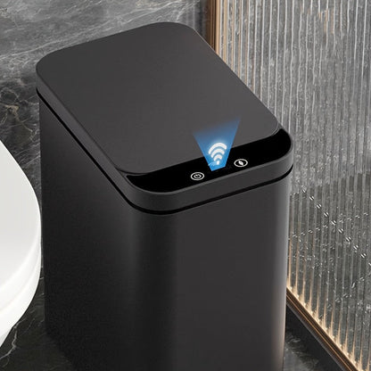 Skanto | Set of 2 Smart Sensor Trash Cans - Touchless and Compact (Black)