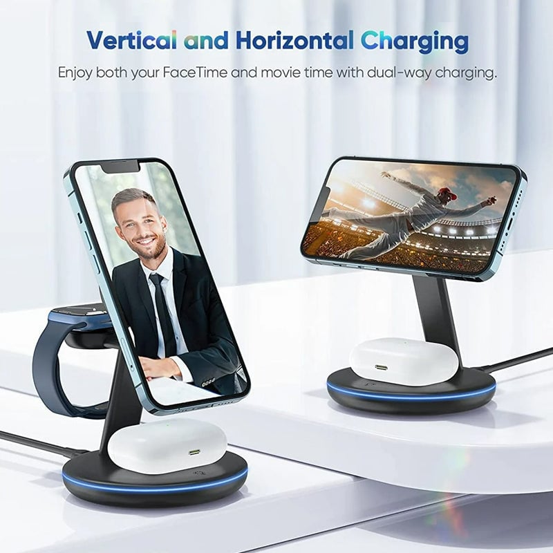 Skanto | Foldable Magnetic 3-in-1 Wireless Charger