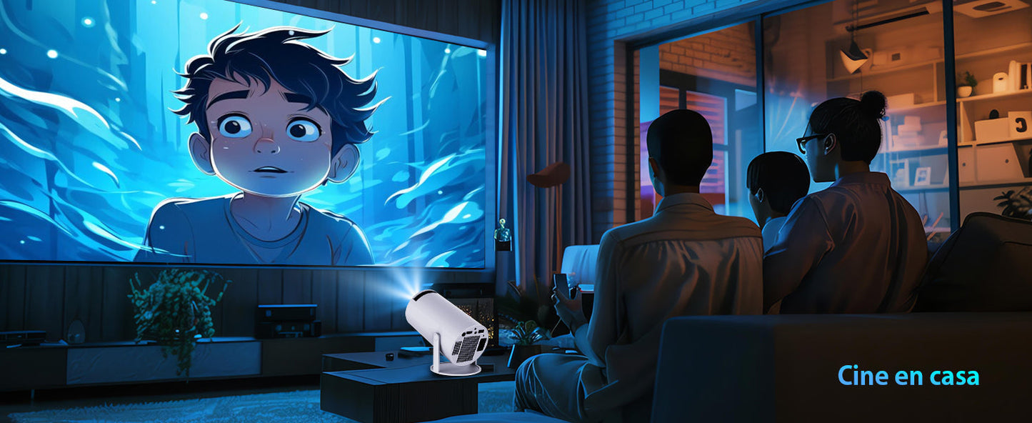Skanto | VisionCast 130X – Portable Mini Projector with Android 12 and 130-Inch Projection