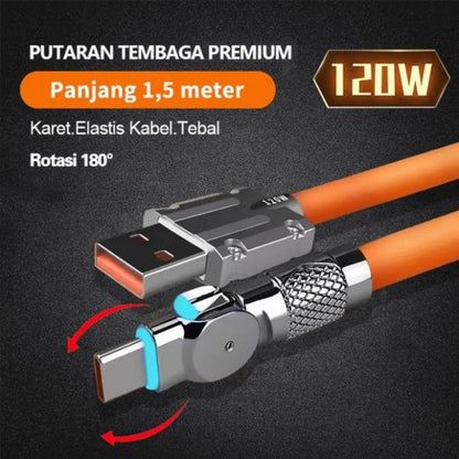 BowLift | Magnetic Charging Cable | 540° Rotating Connector | Fast Charge with LED Glow