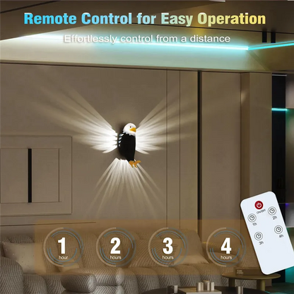 BowLift | 3D Eagle Wall Light | Patriotic LED Lamp | PETG Material | Warm White Illumination
