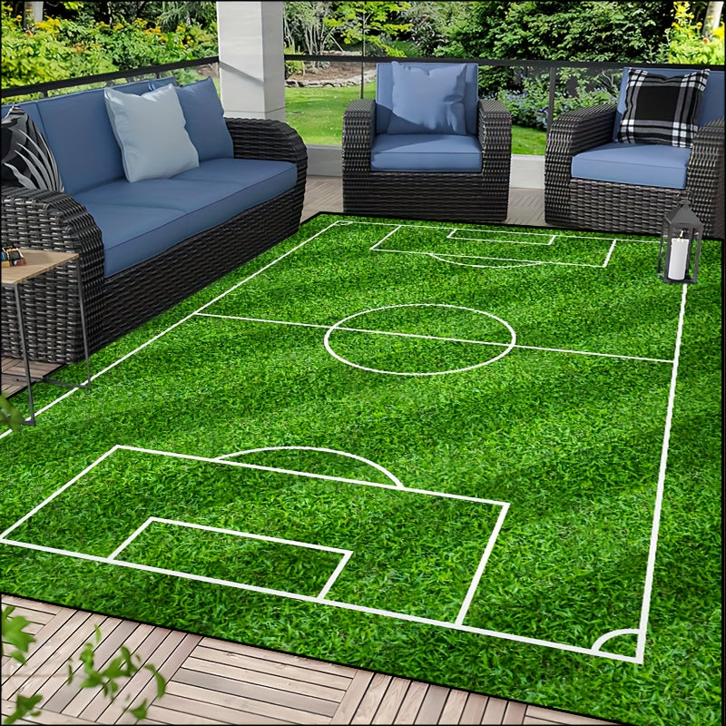 Skanto | SoccerPlay | Non-Slip Washable Rug for Living Room & Bedroom