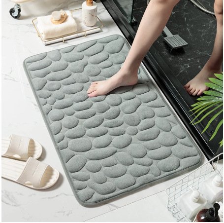 Skanto | Coated Bath Mat with Stone Texture