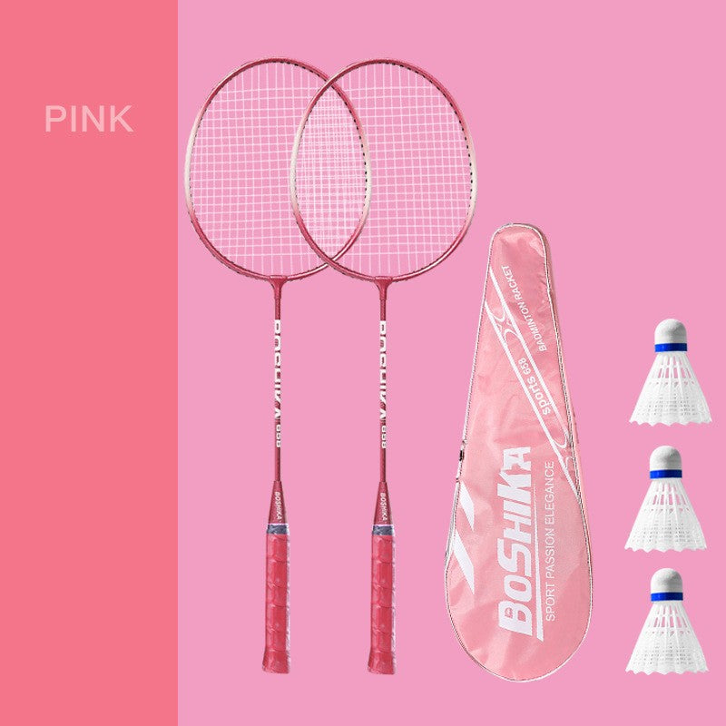 Badminton Racket for Beginner Children, Iron Alloy Set A