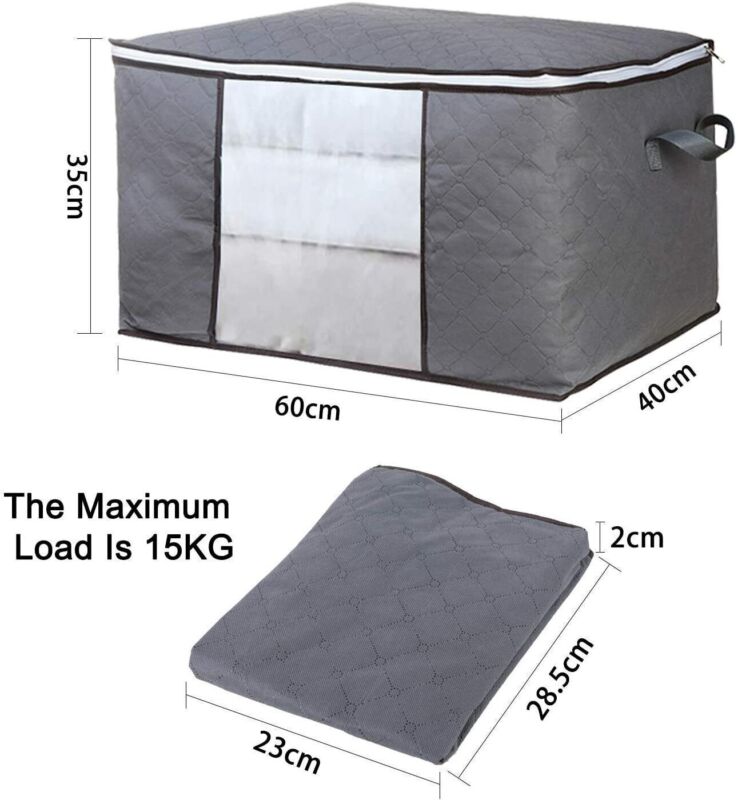 Skanto | Clothes Quilt Blanket Storage Bag Fabric Home Organizer Box Bags Zipper