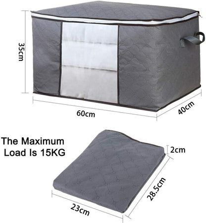 Skanto | Clothes Quilt Blanket Storage Bag Fabric Home Organizer Box Bags Zipper