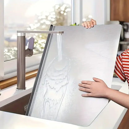 Double-sided stainless steel cutting board – Non-slip & hygienic | Perfect for the kitchen | Karnz