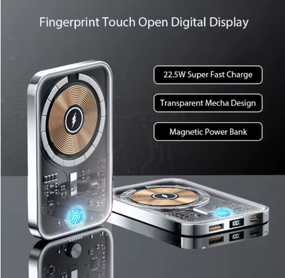 BowLift | Transparent Magnetic Mini Wireless Power Bank