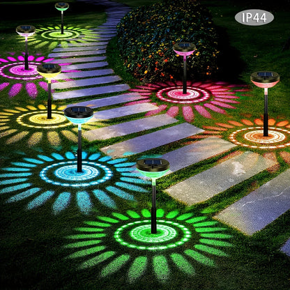 BowLift | Solar Garden Lamp with Color Change – LED Garden Lighting for Outdoor Use with Flower Pattern