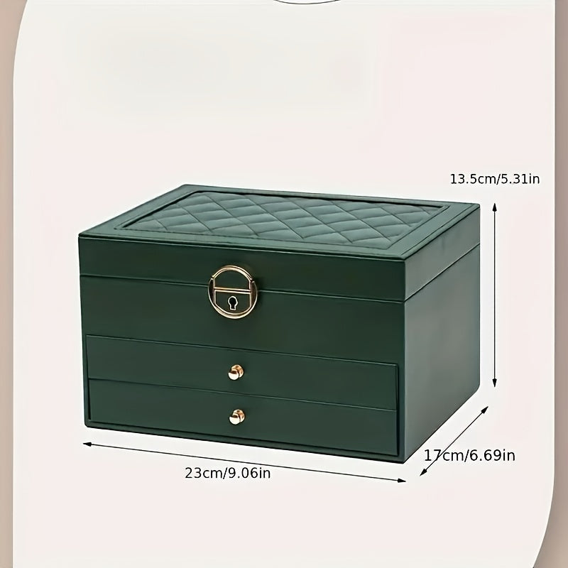 Skanto | Leather Jewelry Box Organizer with Drawers