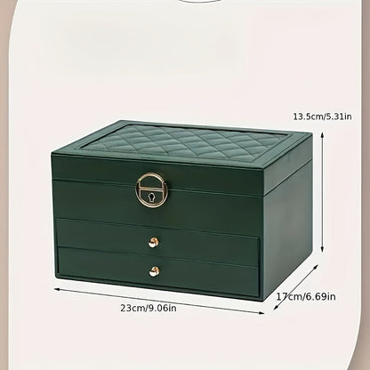 Skanto | Leather Jewelry Box Organizer with Drawers