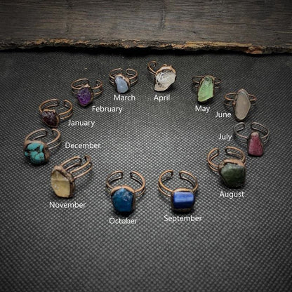 Skanto | Natural Raw Birthstone Ring - Selina